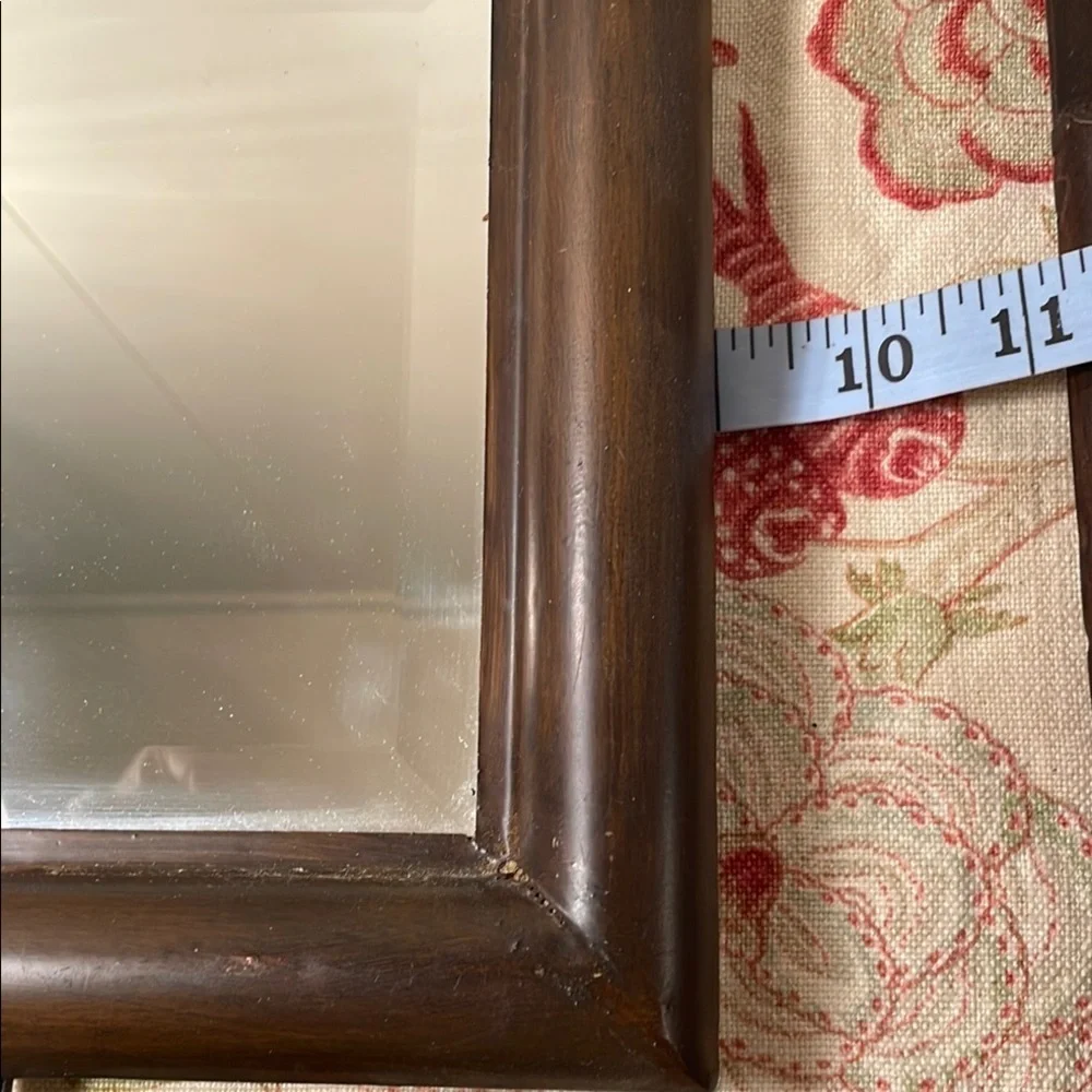 Source Unknown Brown Metal Geometric Set of Mirrors Over a Rod Wall Decor